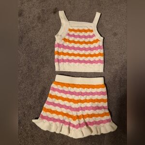 Rare Editions Cream Knit Toddler Set